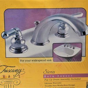 Tuscany Brass] SIENA Double Handled Bath Faucet with [pop up drain  included.
